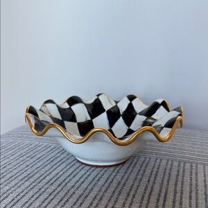 MacKenzie-Childs Ceramic Courtly Check Small Serving Bowl